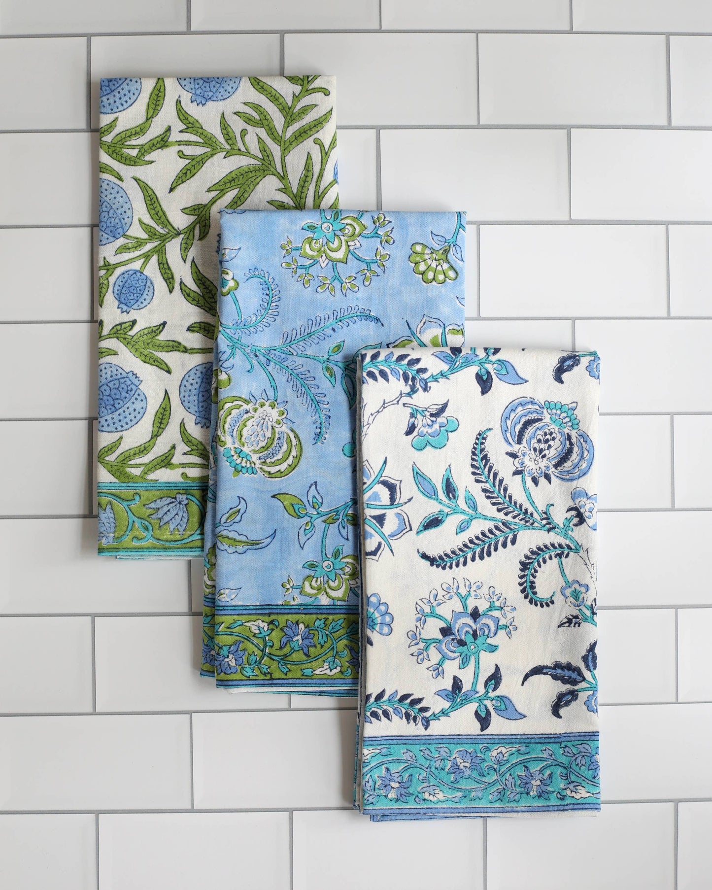 Kitchen Towel Pomegranate Blue, Set of 2