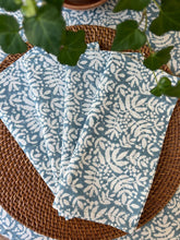 Load image into Gallery viewer, Gathered Garden Napkins in Lake Blue - Set of 4
