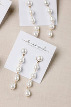Load image into Gallery viewer, Natural Pearl Statement Drop Earrings