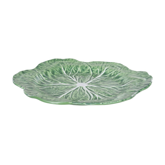 Cabbage Leaf Green Charger Serving Platter