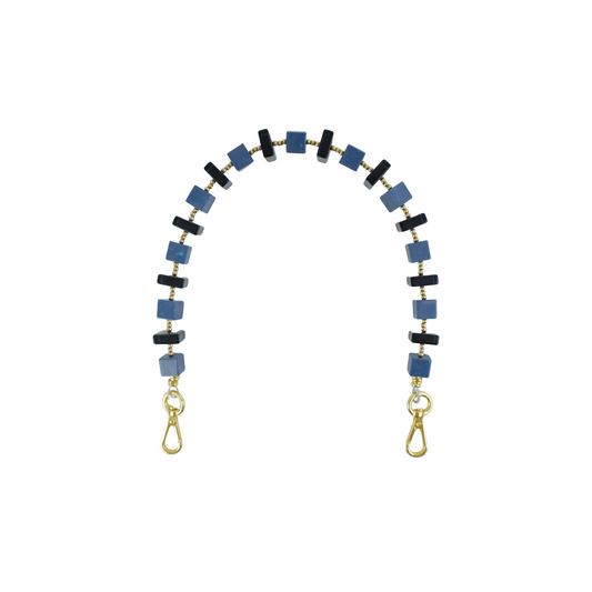 Pochette | Dark Grey, Indigo Marble Cubes