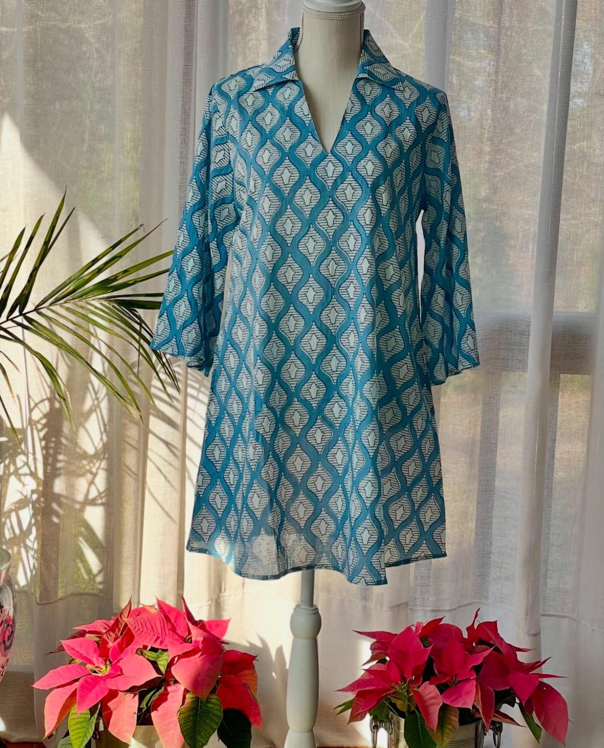 Blue/White Tunic Dress XL Blue/White Tunic Dress XL