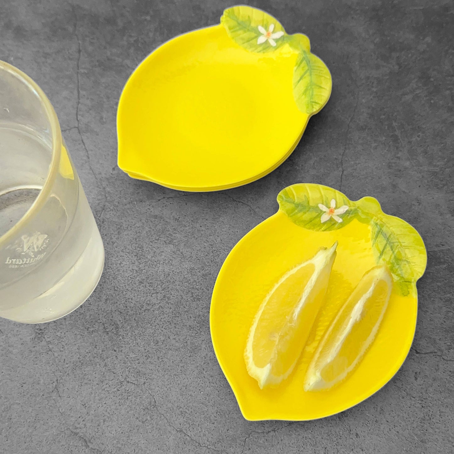 4-Piece Mini Lemon 5" Melamine Plate