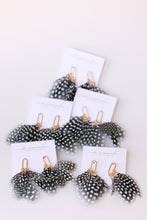 Load image into Gallery viewer, Spotted Feather Statement Tassel Earrings