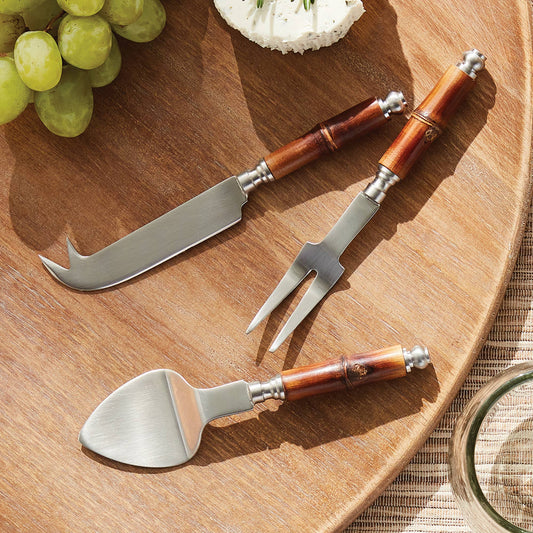 Barclay Butera Keystone Cheese Knives, Silver