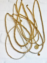 Load image into Gallery viewer, 4mm 14k gold filled beaded necklace: 16 inches