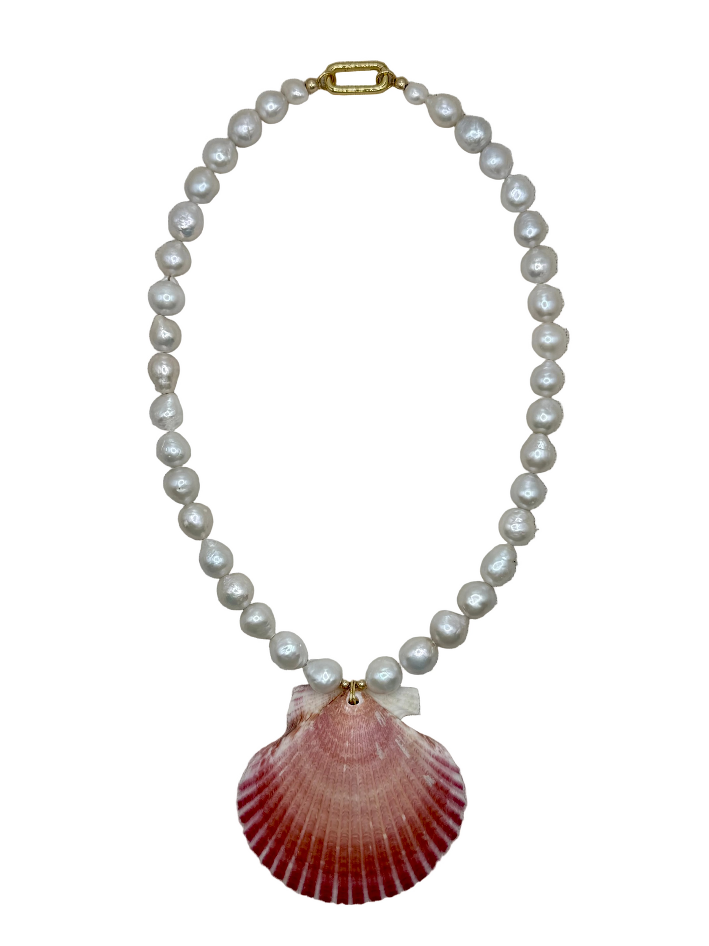 Freshwater Pearl Seashell Necklace