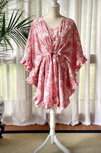 Load image into Gallery viewer, Short Ruffle Caftan Peach Sorbet