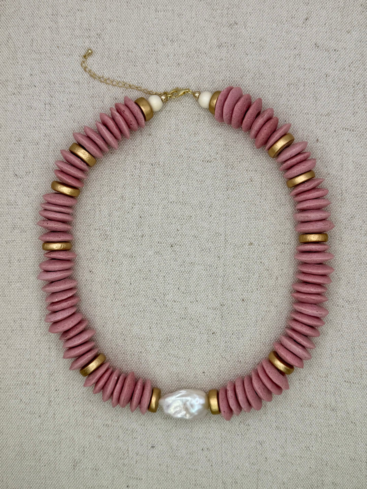 Porto Lagos Collar Necklace - Rose Pink