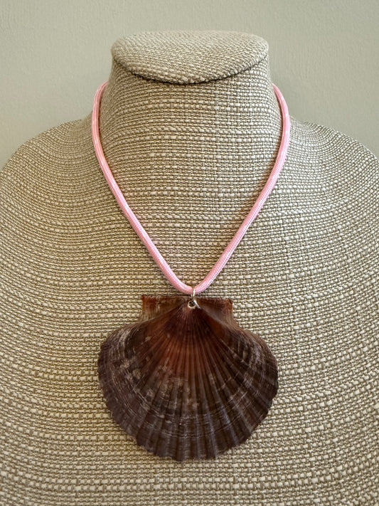 Paracord Necklace with Seashell Pendent