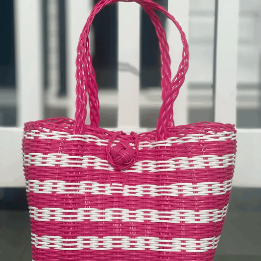 Berry Basket | Hot Pink/White