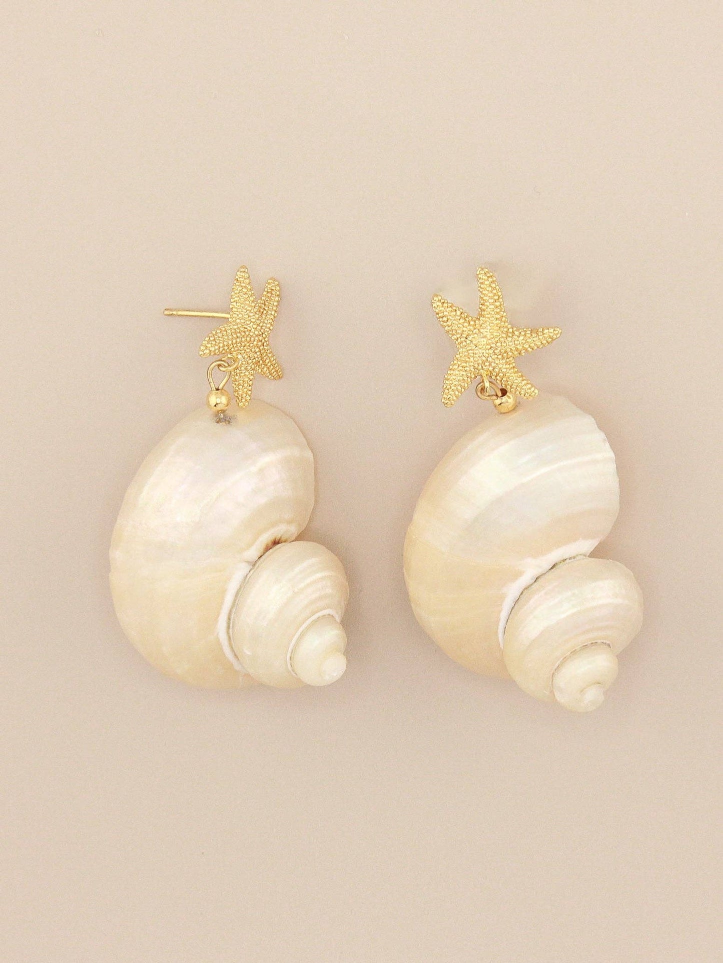 Jumbo Turbo Shell Pearl Earrings