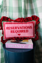 Load image into Gallery viewer, Reservations Required Needlepoint Pillow