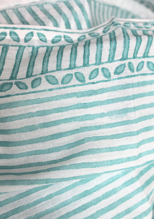 Positano Stripe Pareo in Sea Green