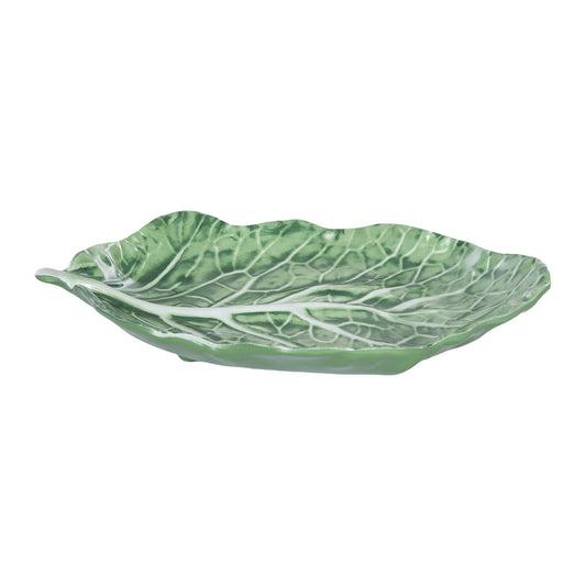 Cabbage Leaf Green Serving Platter