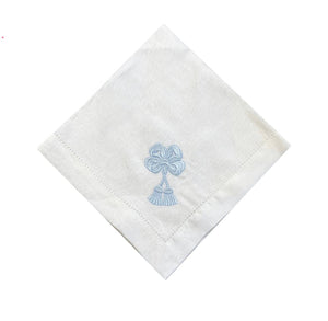 Tasseled Bow Embroidered Napkin