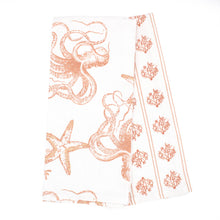 Load image into Gallery viewer, Coral Octopus Kitchen Towel Set
