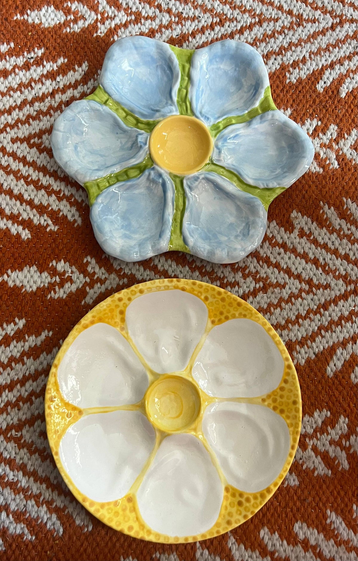 Hand Painted Oyster Plate: The Fancy - Yellow