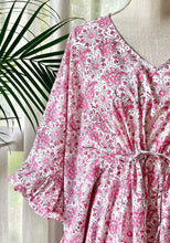 Load image into Gallery viewer, Short Ruffle Caftan Pretty in Pink