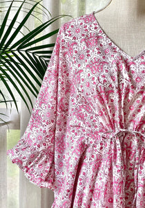 Short Ruffle Caftan Pretty in Pink