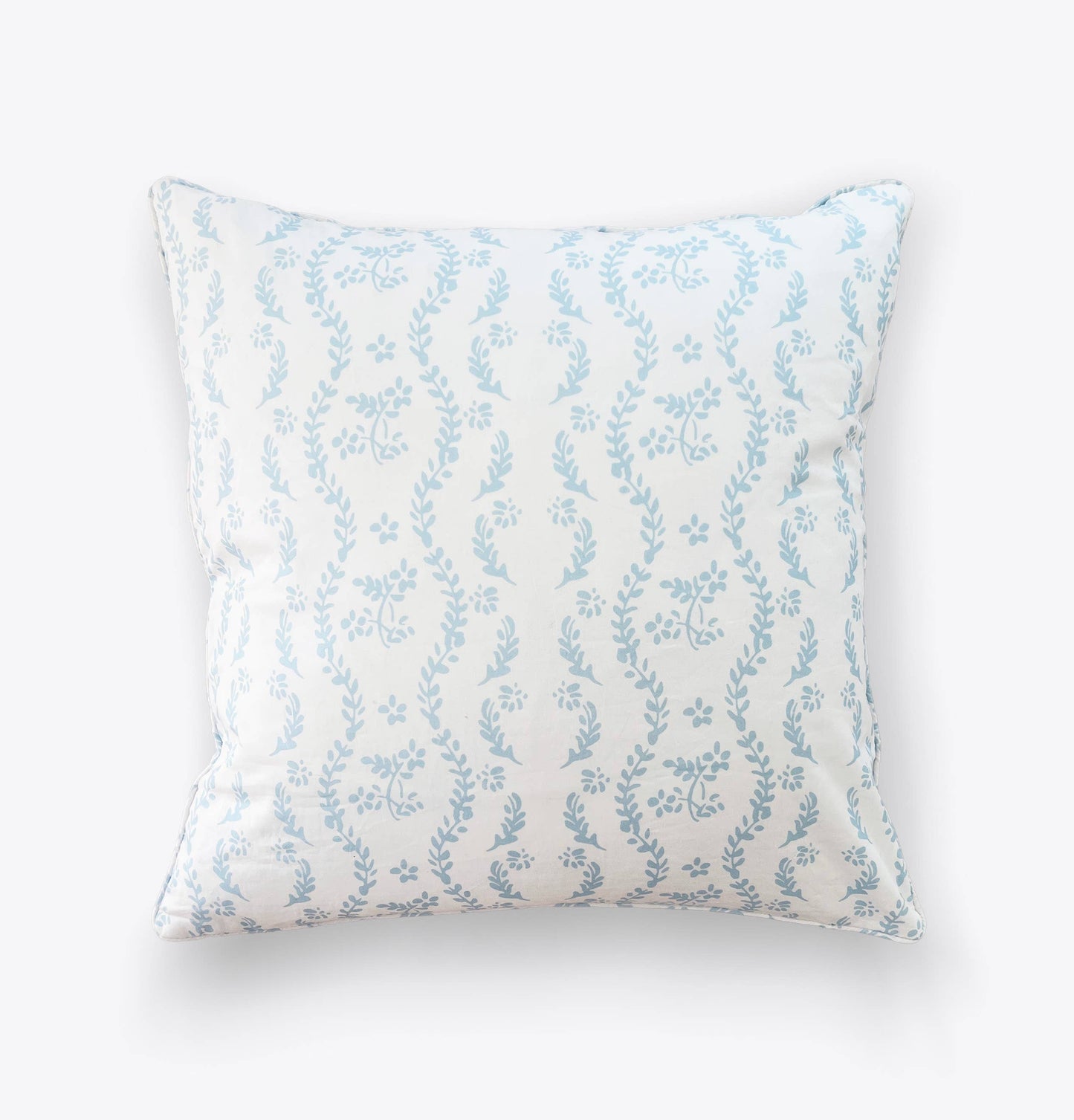 Napnook Throw Pillow Cover -  Blue Floral Stripes