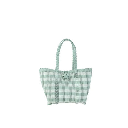 Berry Basket | Sea Glass/White Stripe