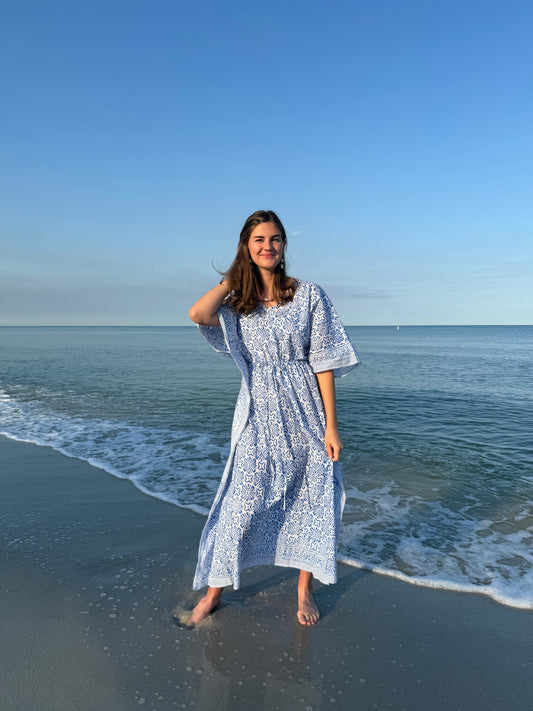 Blue Splash Caftan