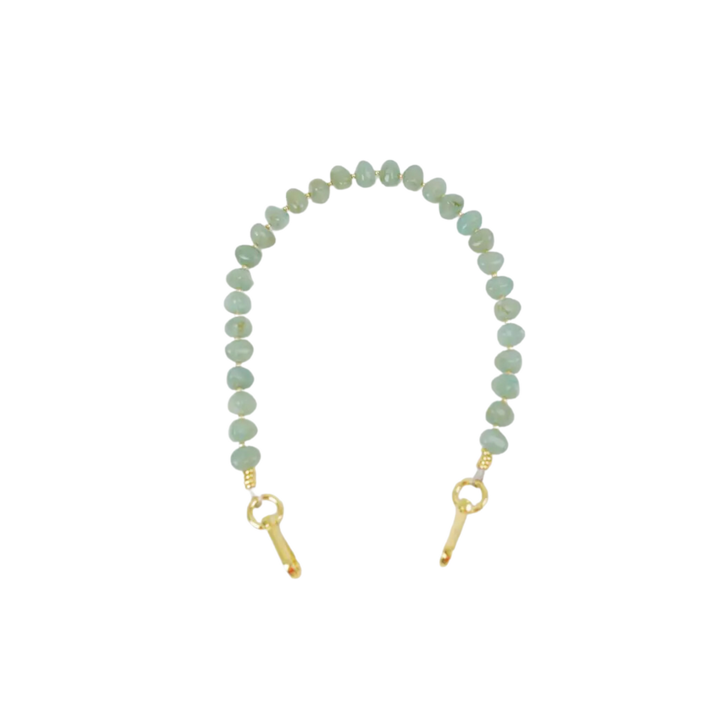 Pochette | Sea Glass, Jade Pebble Gemstones