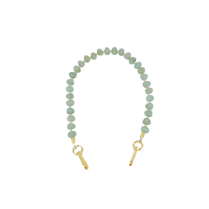 Pochette | Sea Glass, Jade Pebble Gemstones