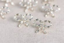 Load image into Gallery viewer, Sparkling Diamond Mini Statement Bow Earrings