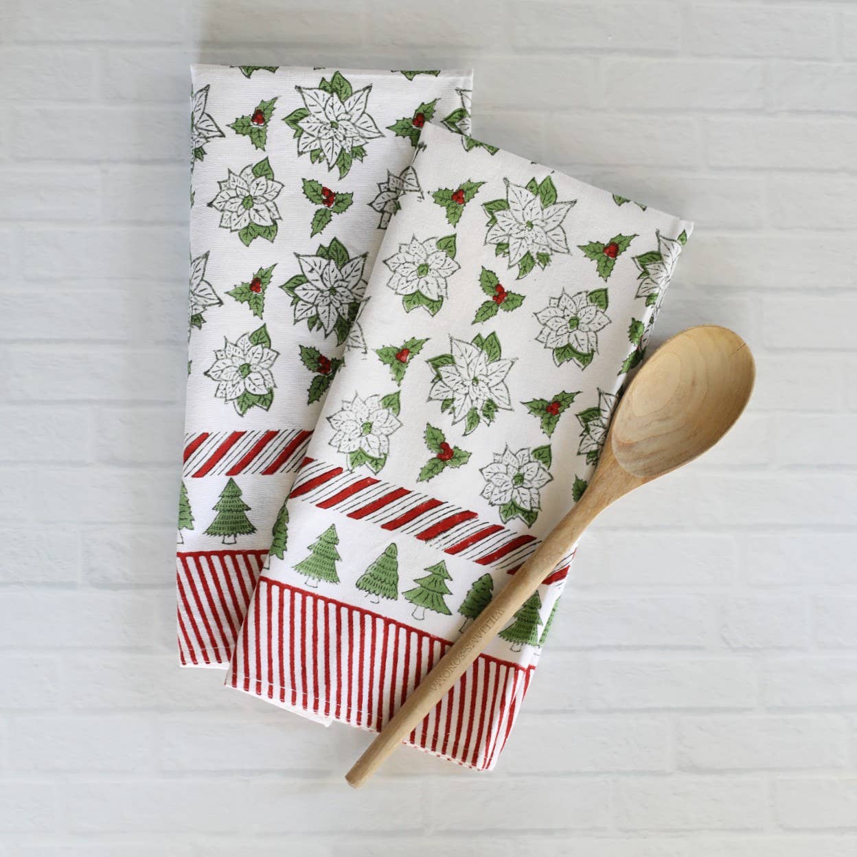 Kitchen Towel Poinsettia, Set of 2