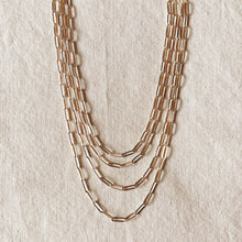 Load image into Gallery viewer, 18k Gold Filled Classic Paperclip Chain Necklace