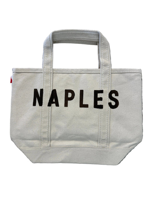 Small Hand-Painted Naples Tote, Chocolate