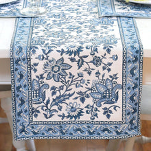 Load image into Gallery viewer, Table Runner, 14&quot;x92&quot;, Gayatri Blue