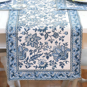 Table Runner, 14"x92", Gayatri Blue