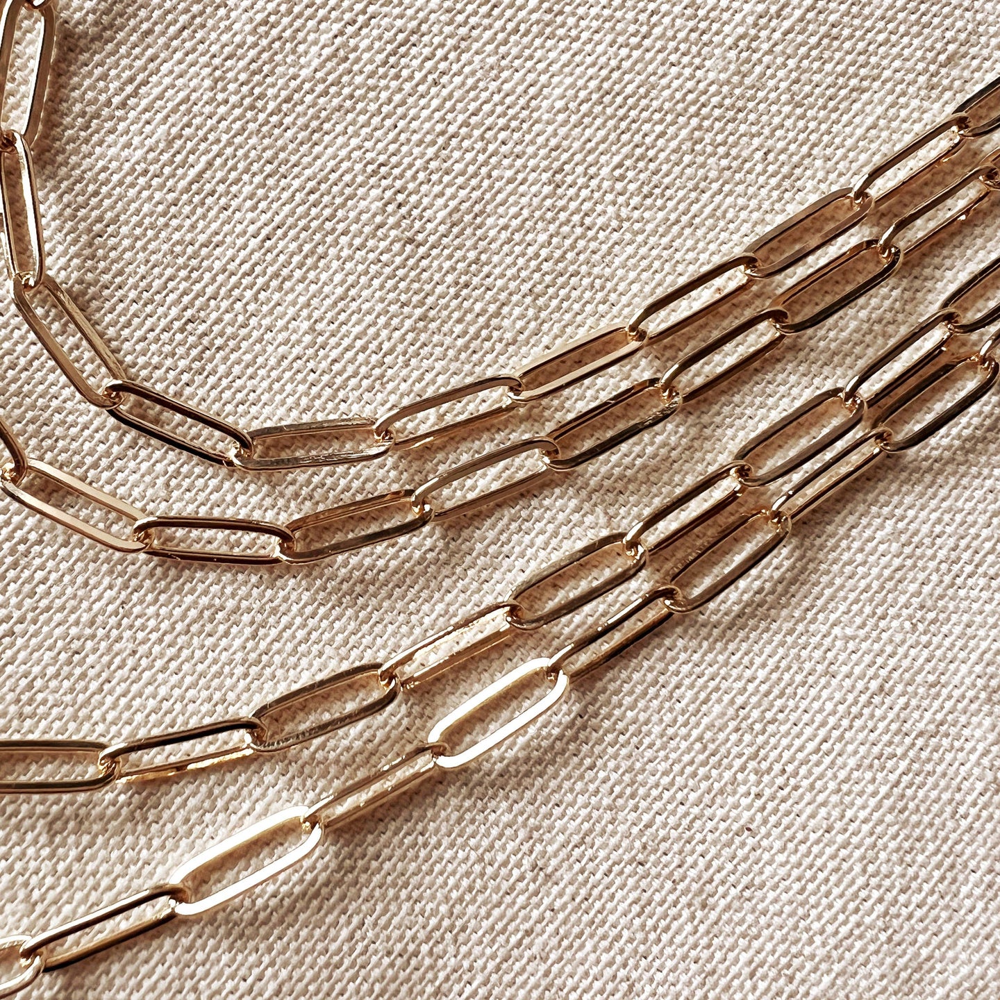 18k Gold Filled Classic Paperclip Chain Necklace