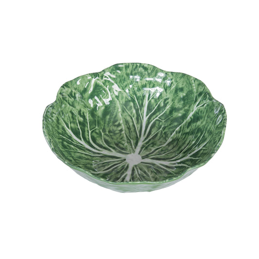 Cabbage Leaf Green Jumbo Serving Bowl