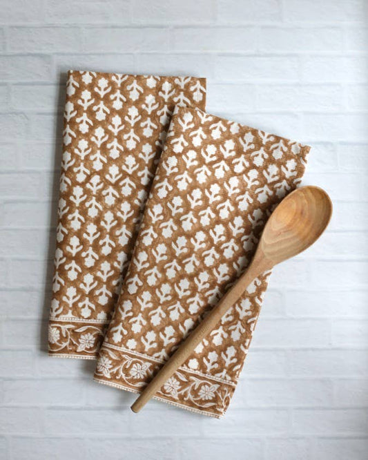 Kitchen Towel Charlotte Caramel, Set of 2