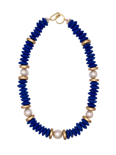 Lagos Collar Necklace - Cobalt