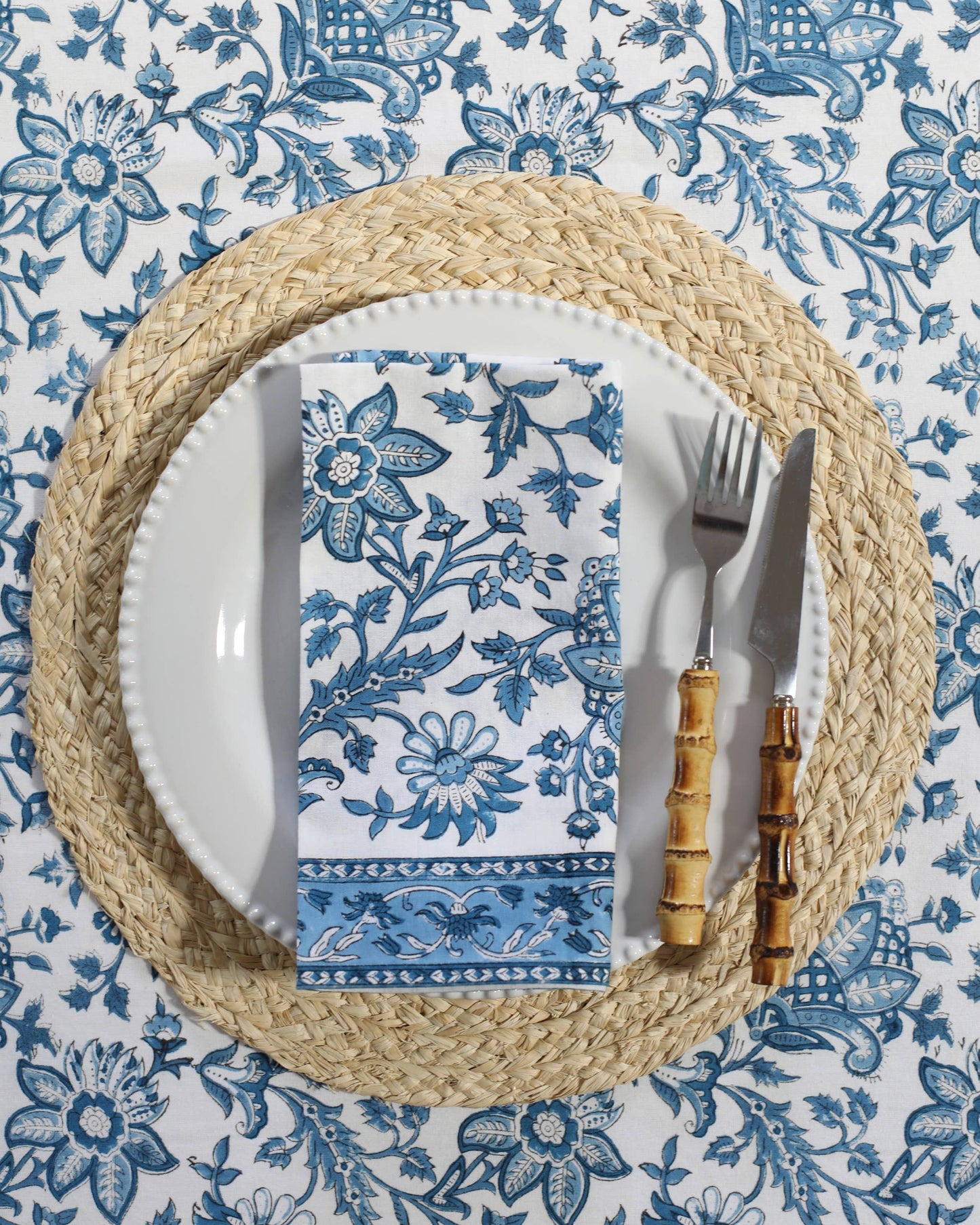 Napkin Gayatri Blue, Set of 4