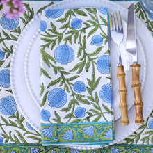 Load image into Gallery viewer, Napkin Pomegranate Blue, Set of 4