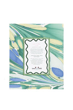Load image into Gallery viewer, Hand-Marbled Large Wall Picture Frame in Green &amp; Blue, 5x7