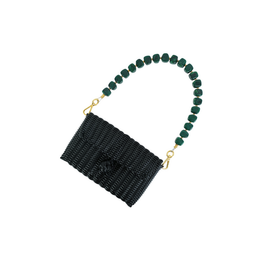 Pochette | Black, Midnight Malachite Cubes