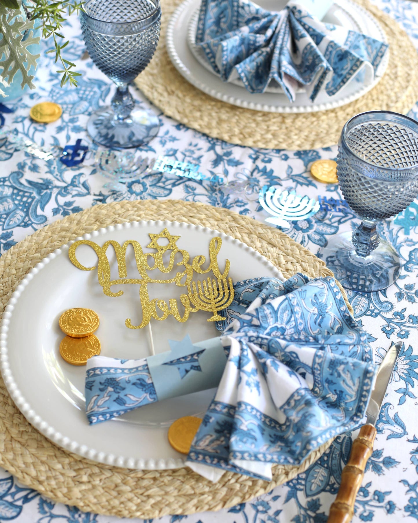 Napkin Gayatri Blue, Set of 4