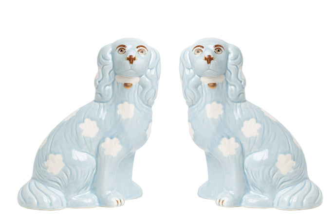 Pale Blue Staffordshire Dogs
