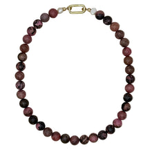 Load image into Gallery viewer, Gemstone Short Layering Necklace, Pink Gray Rhodonite