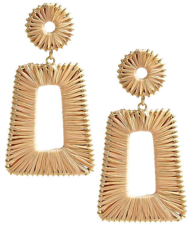 JORDAN - RAFFIA EARRING