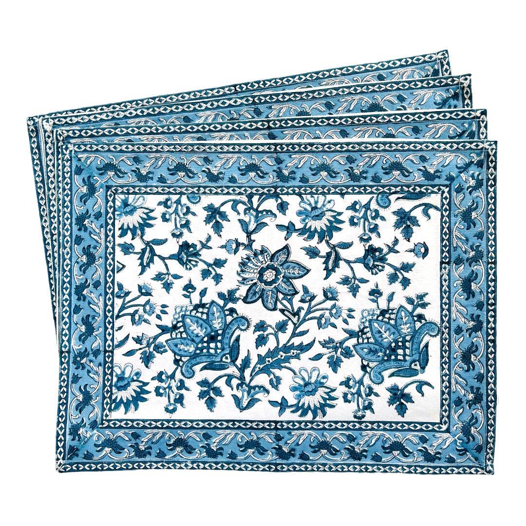 Placemat Gayatri Blue, Set of 4