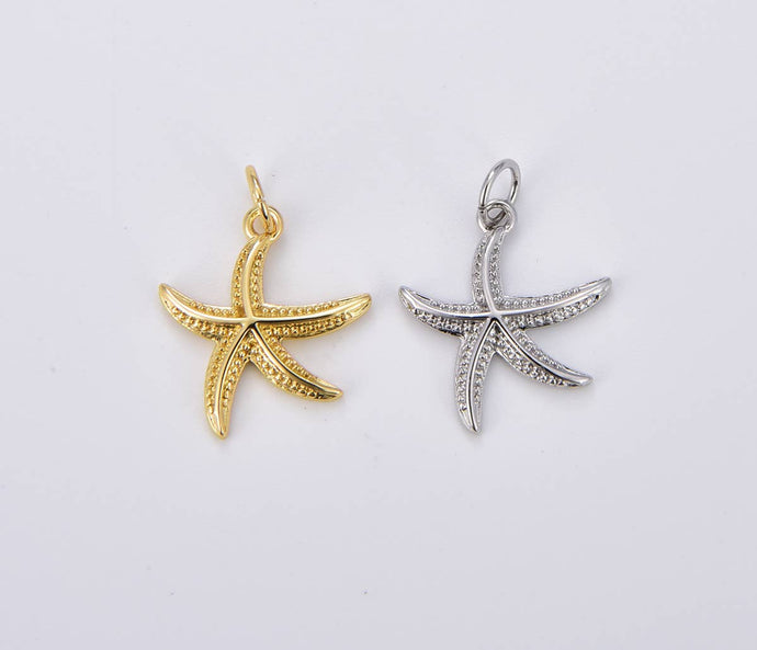 Tiny Mini Gold Filled Starfish Sea Charm Pendant CP1900