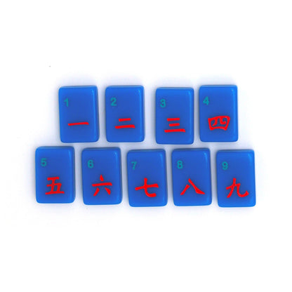 Royal Blue Island Mahjong Tiles